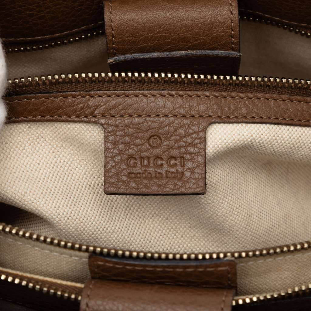 Gucci Medium Calfskin Bamboo Shopper Satchel Brown Leather Very good condition - Box View