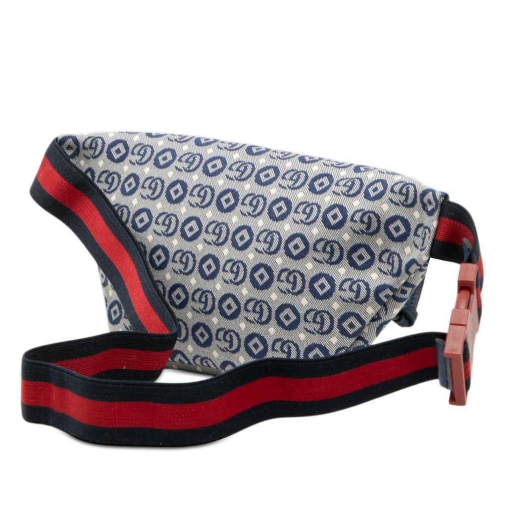 Gucci Kids GG Canvas Stars Web Belt Bag Blue Canvas Very good condition - Back View