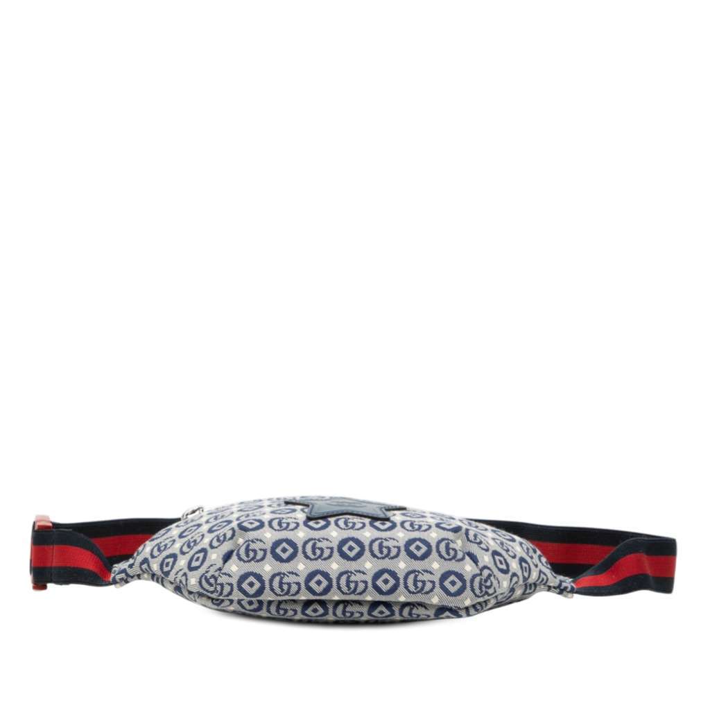 Gucci Kids GG Canvas Stars Web Belt Bag Blue Canvas Very good condition - Inside View