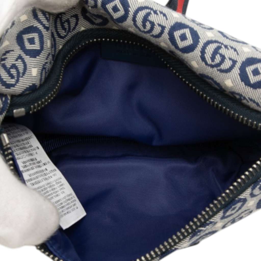 Gucci Kids GG Canvas Stars Web Belt Bag Blue Canvas Very good condition - Model View