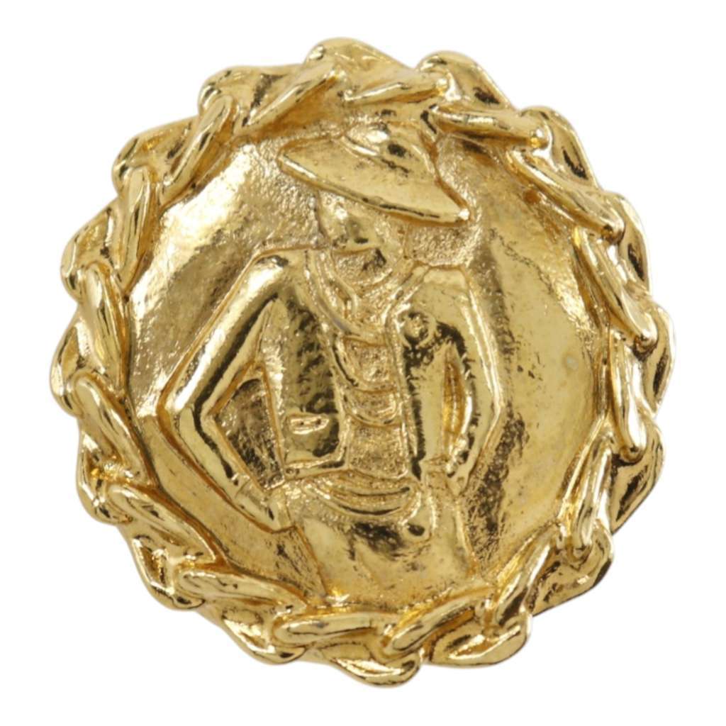 Chanel Gold Plated Mademoiselle Clip On Earrings Gold Metal Very good condition - Model View