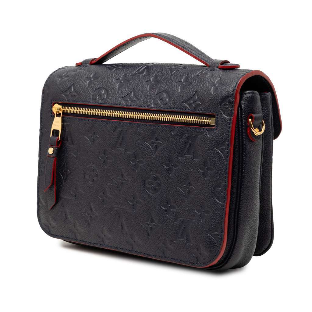 Louis Vuitton Monogram Empreinte Pochette Metis Blue Leather Very good condition - Back View