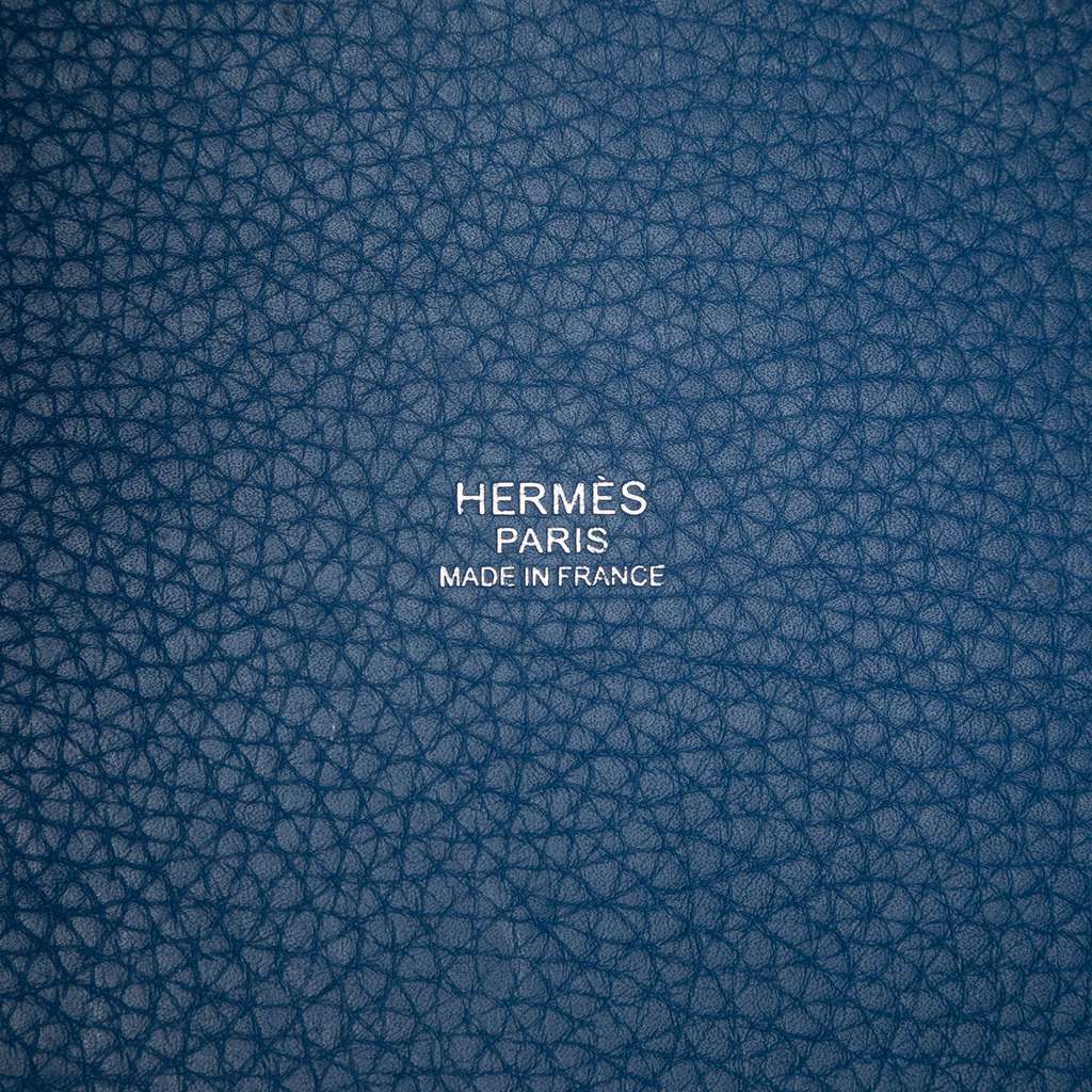 Hermès Clemence Picotin Lock 22 Blue Leather Very good - Box View