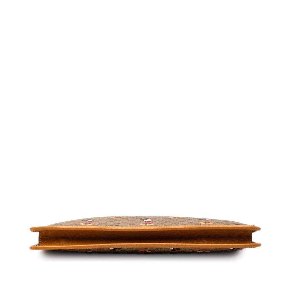 Gucci Disney Micro GG Supreme Mickey Mouse Clutch Brown Canvas Very good condition - Inside View