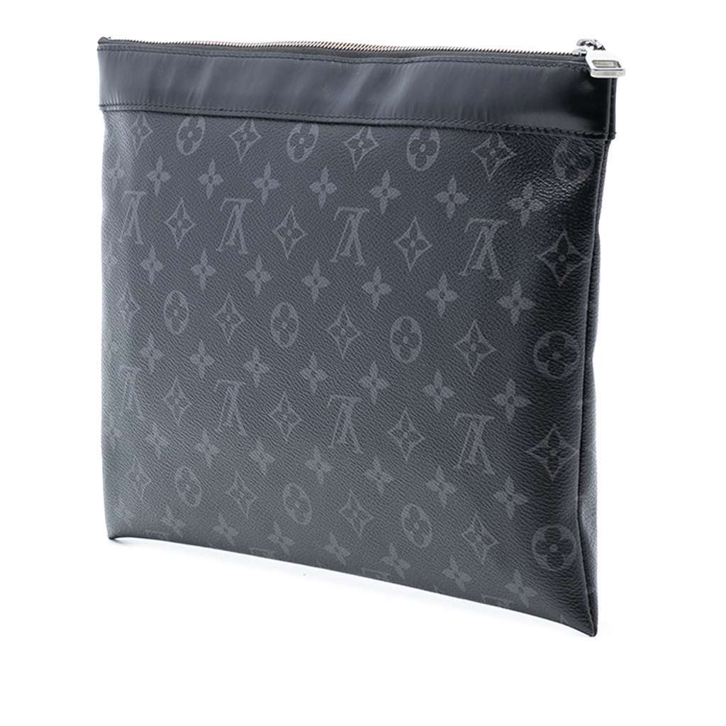 Louis Vuitton Monogram Eclipse Discovery Pochette GM Black Very good condition - Back View