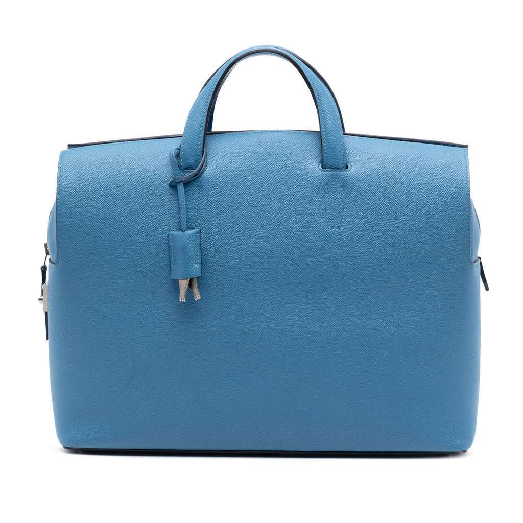 Hermès Epsom Cityhall Briefcase 38 Blue Leather Very good - Front View