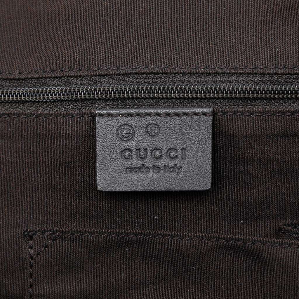 Gucci Embossed Leather Horsebit Full Moon Tote Black Leather Very good condition - Box View