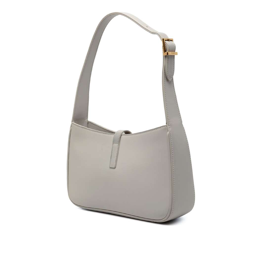 Saint Laurent Smooth Calfskin Le 5 a 7 Grey Leather Very good condition - Back View