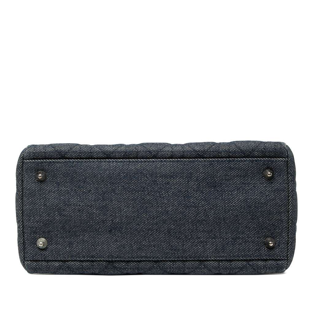 Dior Medium Denim Cannage Lady Dior Blue Denim Very good - Inside View