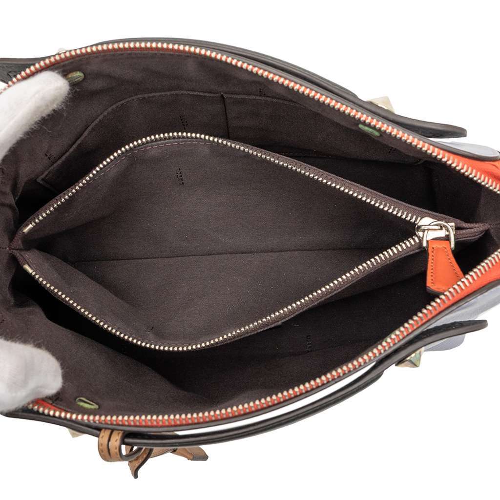 Fendi Medium Tricolor Leather By The Way Satchel Purple Leather Very good condition - Model View