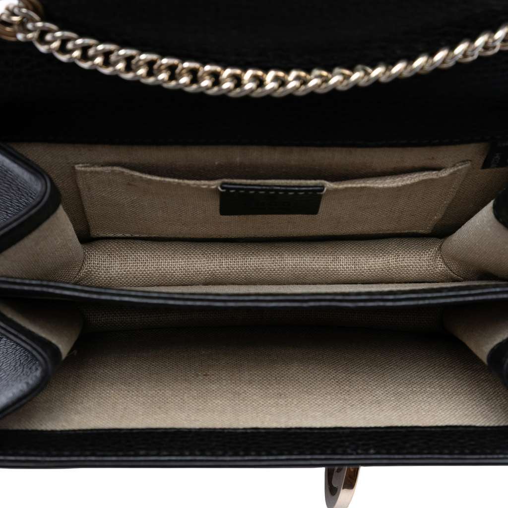 Gucci Small Dollar Calfskin Interlocking G Crossbody Black Leather Very good condition - Model View