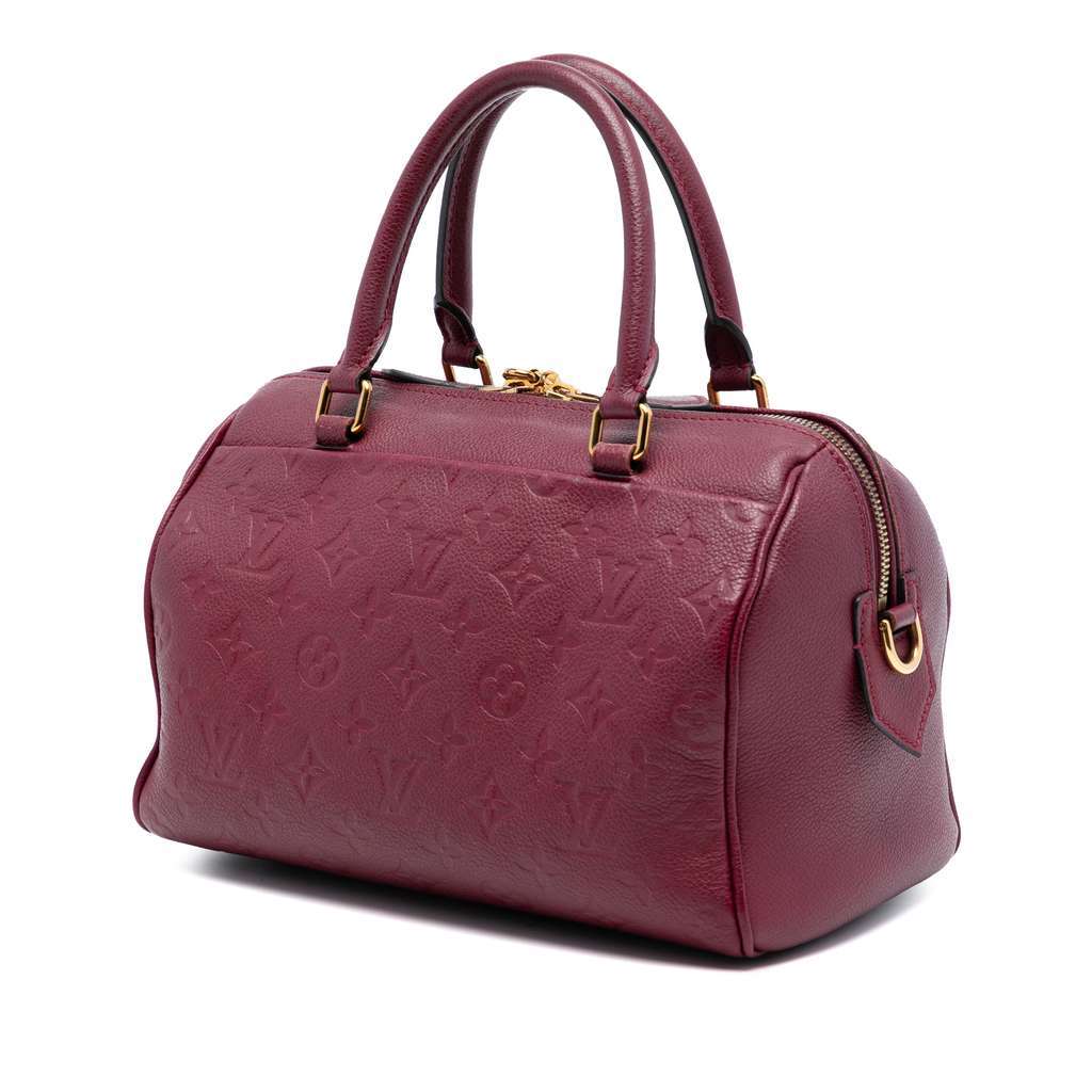 Louis Vuitton Monogram Empreinte Speedy Bandouliere 25 Red Leather Very good condition - Back View