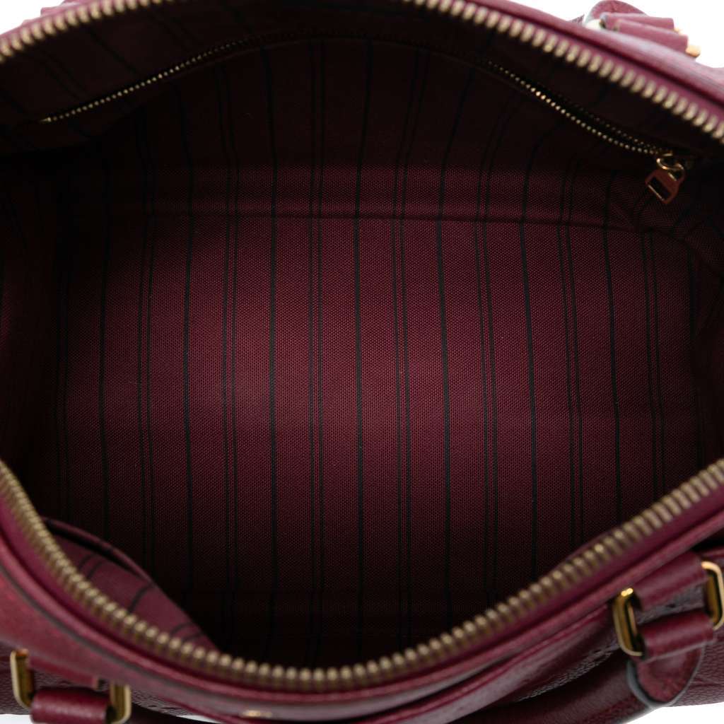 Louis Vuitton Monogram Empreinte Speedy Bandouliere 25 Red Leather Very good condition - Model View