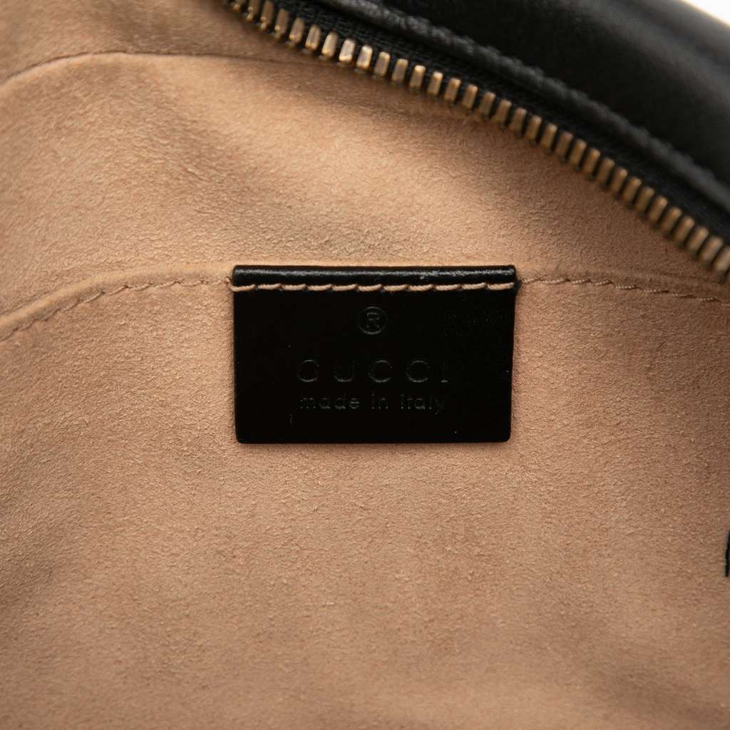 Gucci Small GG Marmont Matelasse Leather Crossbody Black Leather Very good condition - Box View