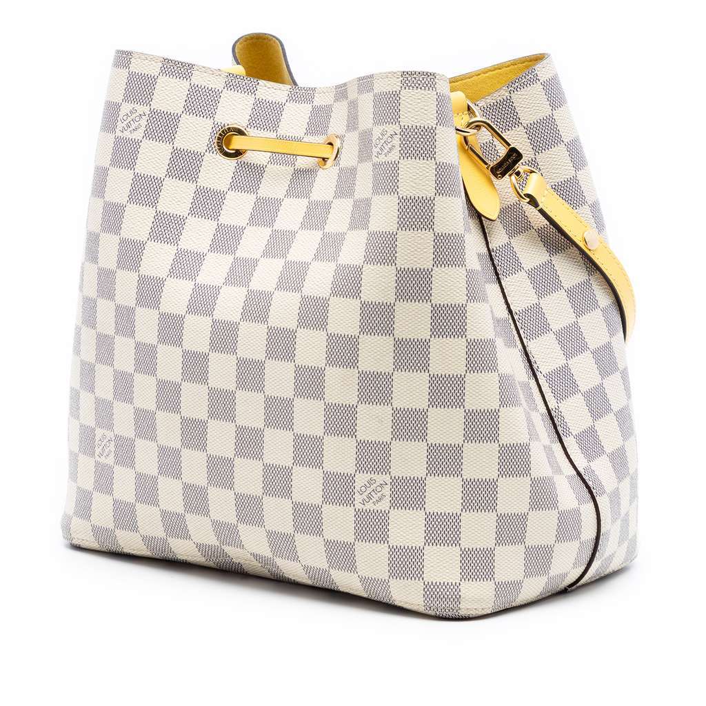 Louis Vuitton Damier Azur Neonoe MM White Very good condition - Back View
