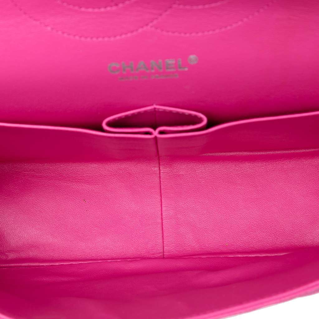 Chanel Jumbo Classic Caviar Double Flap Pink Leather Good - Model View