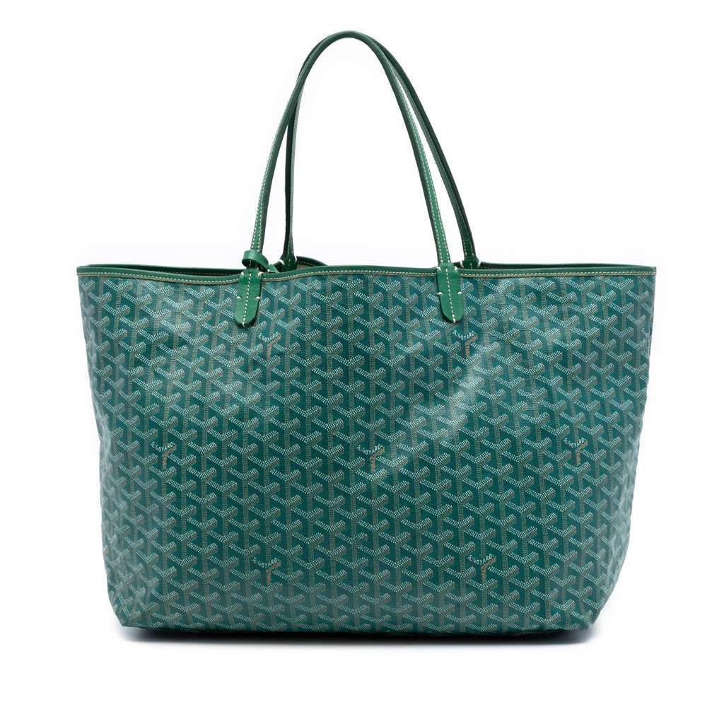Goyard Goyardine Saint Louis GM Green Canvas Very good condition - Front View