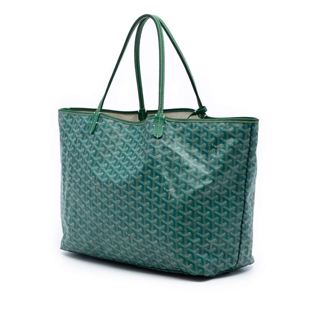 Goyard Goyardine Saint Louis GM Green Canvas Very good condition - Back View