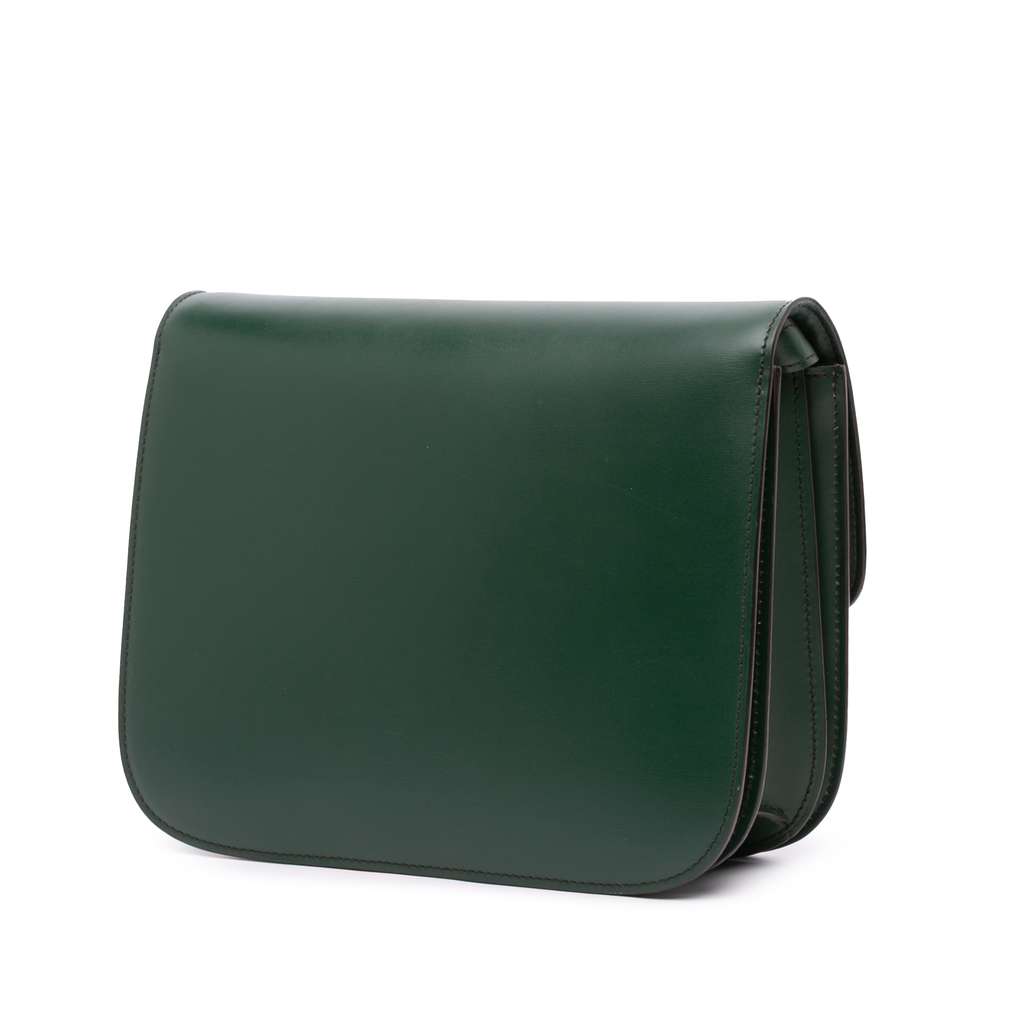 Celine Medium Calfskin Classic Box Green Leather Very good condition - Back View