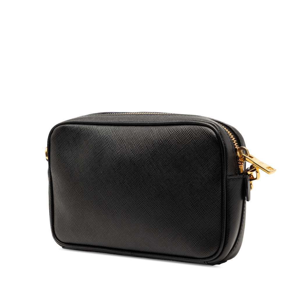 Prada Saffiano Lux Camera Bag Black Leather Very good condition - Back View
