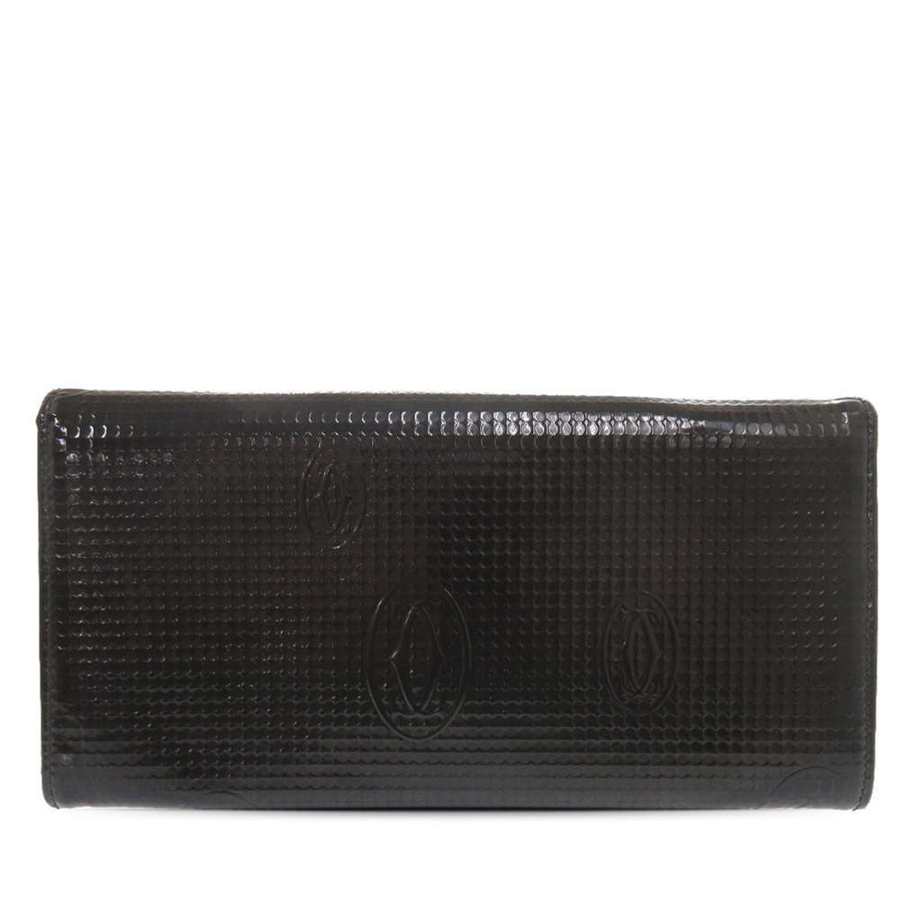 Cartier Patent Happy Birthday Long Wallet Black Leather Very good condition - Back View