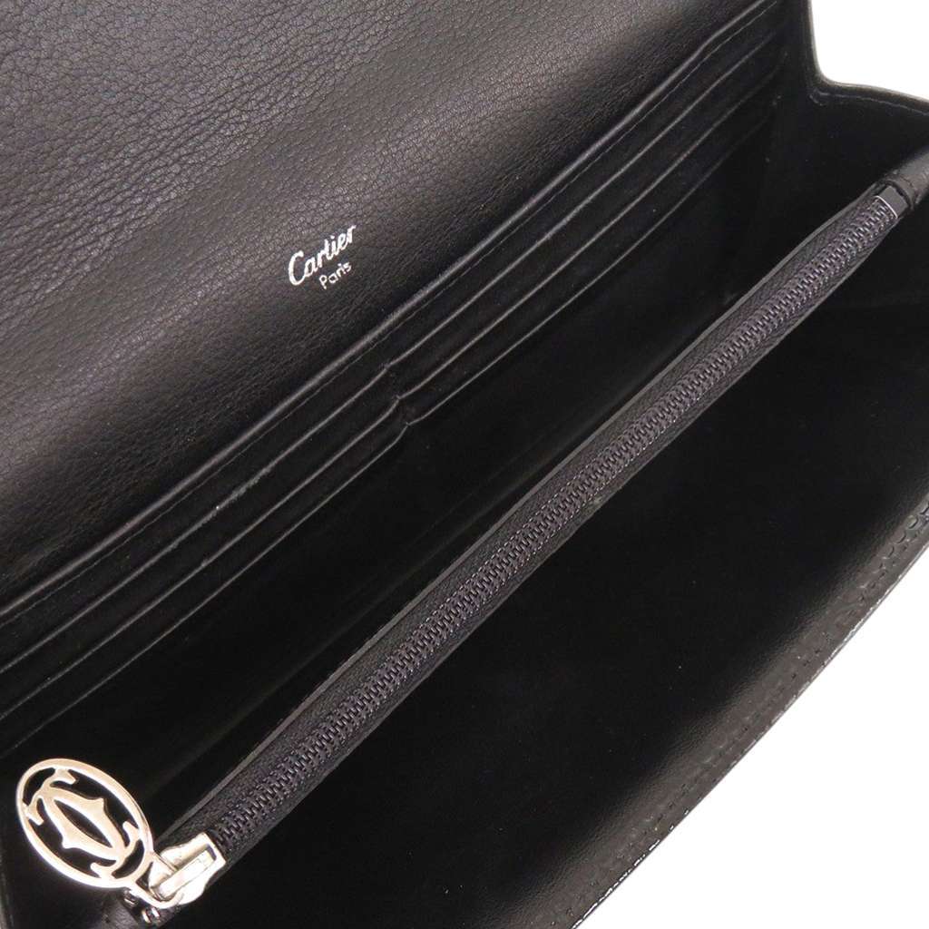 Cartier Patent Happy Birthday Long Wallet Black Leather Very good condition - Inside View