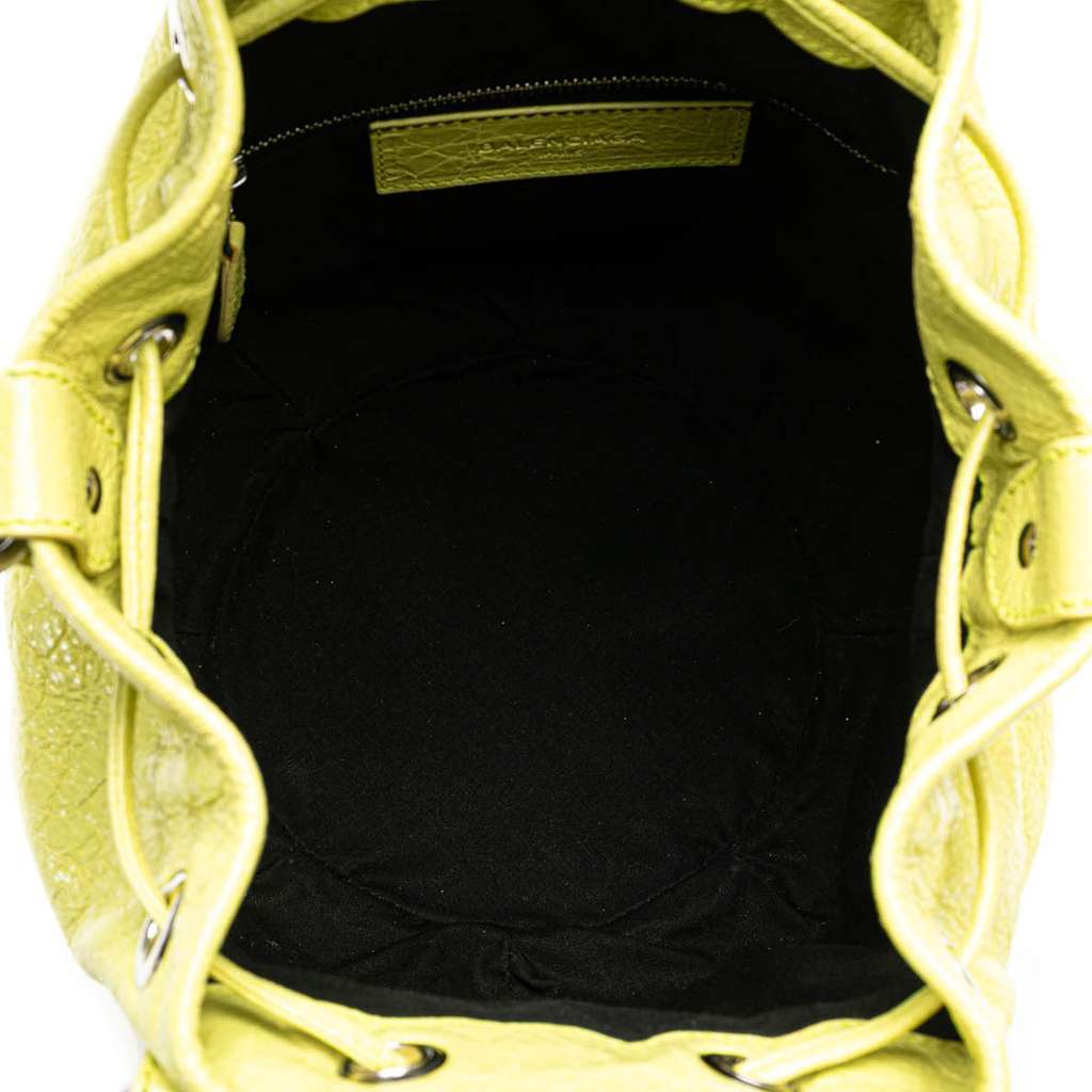 Balenciaga Lambskin Motocross Giant 12 Pompon Bag Yellow Leather Very good condition - Model View