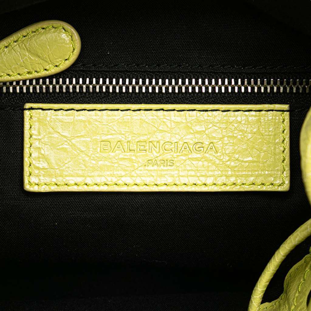 Balenciaga Lambskin Motocross Giant 12 Pompon Bag Yellow Leather Very good condition - Box View