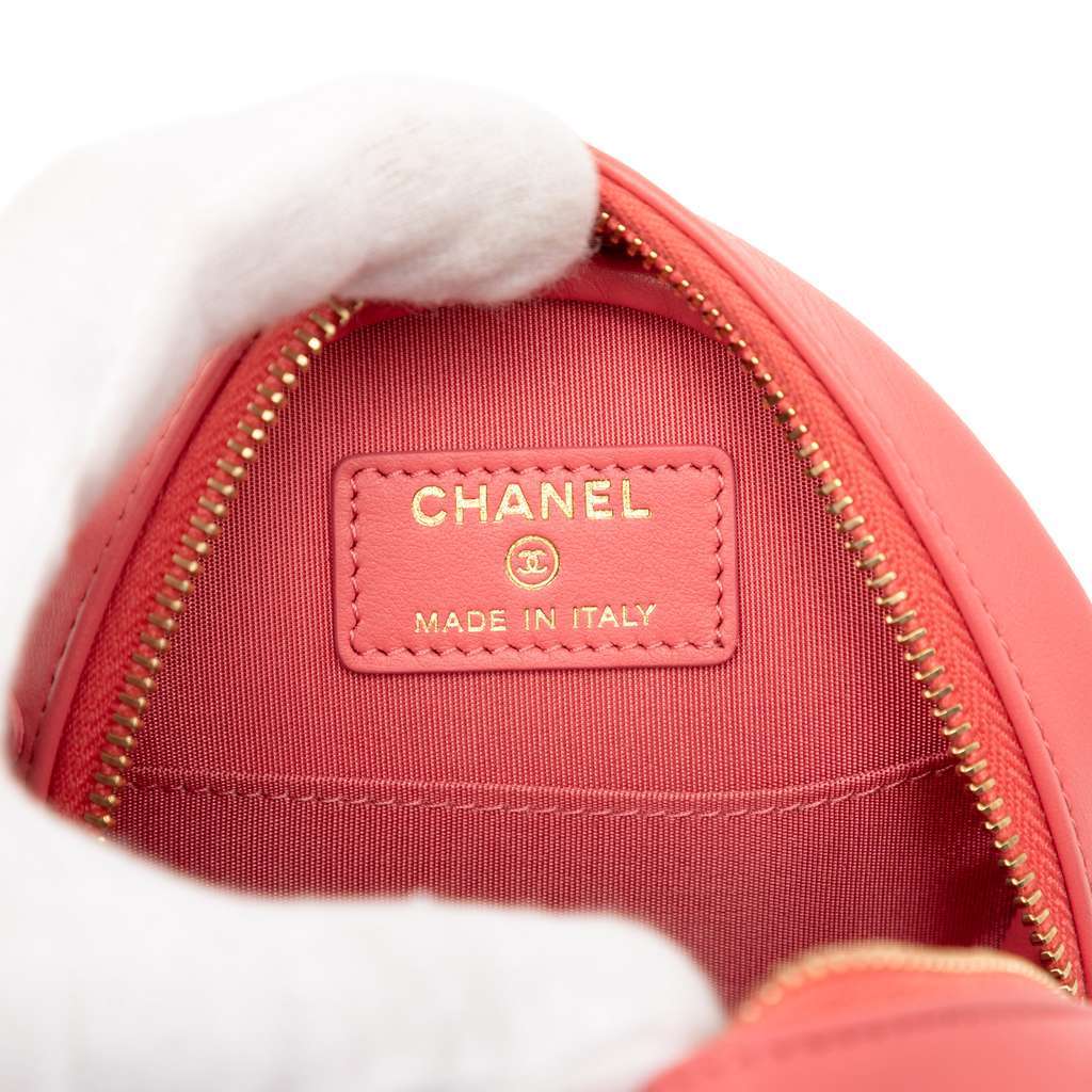 Chanel Sequin Lambskin 19 Round Clutch With Chain Pink Leather Very good condition - Box View