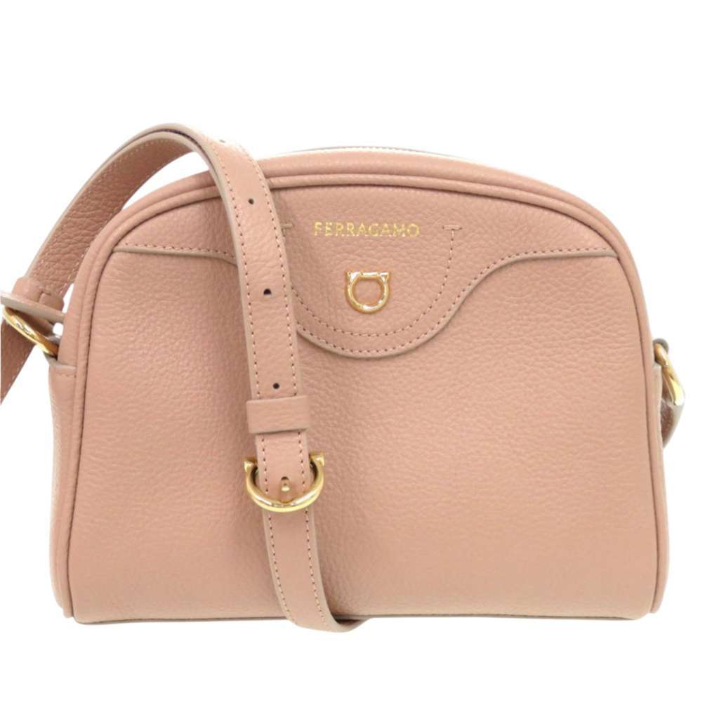Salvatore Ferragamo Leather Gancini Eram Crossbody Pink Leather Very good condition - Front View