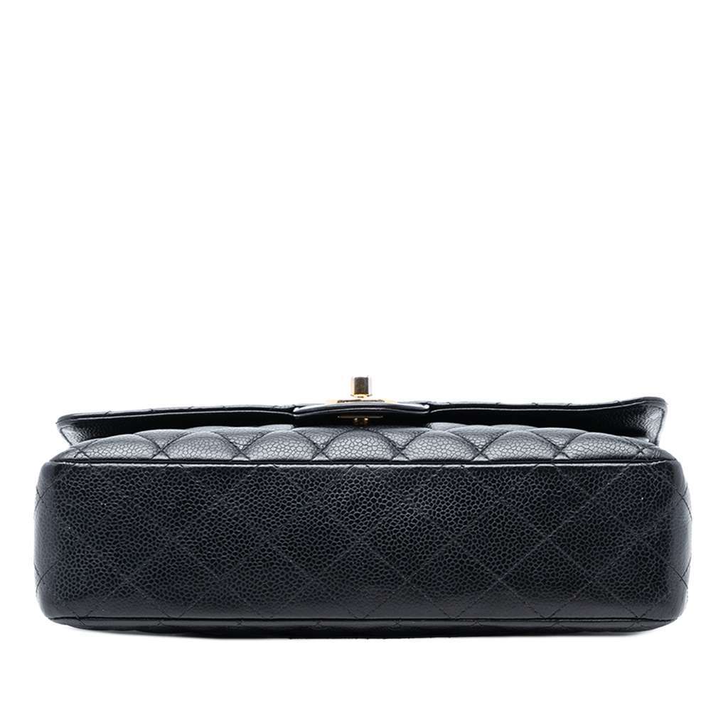Chanel Medium Classic Caviar Double Flap Black Leather Very good condition - Inside View