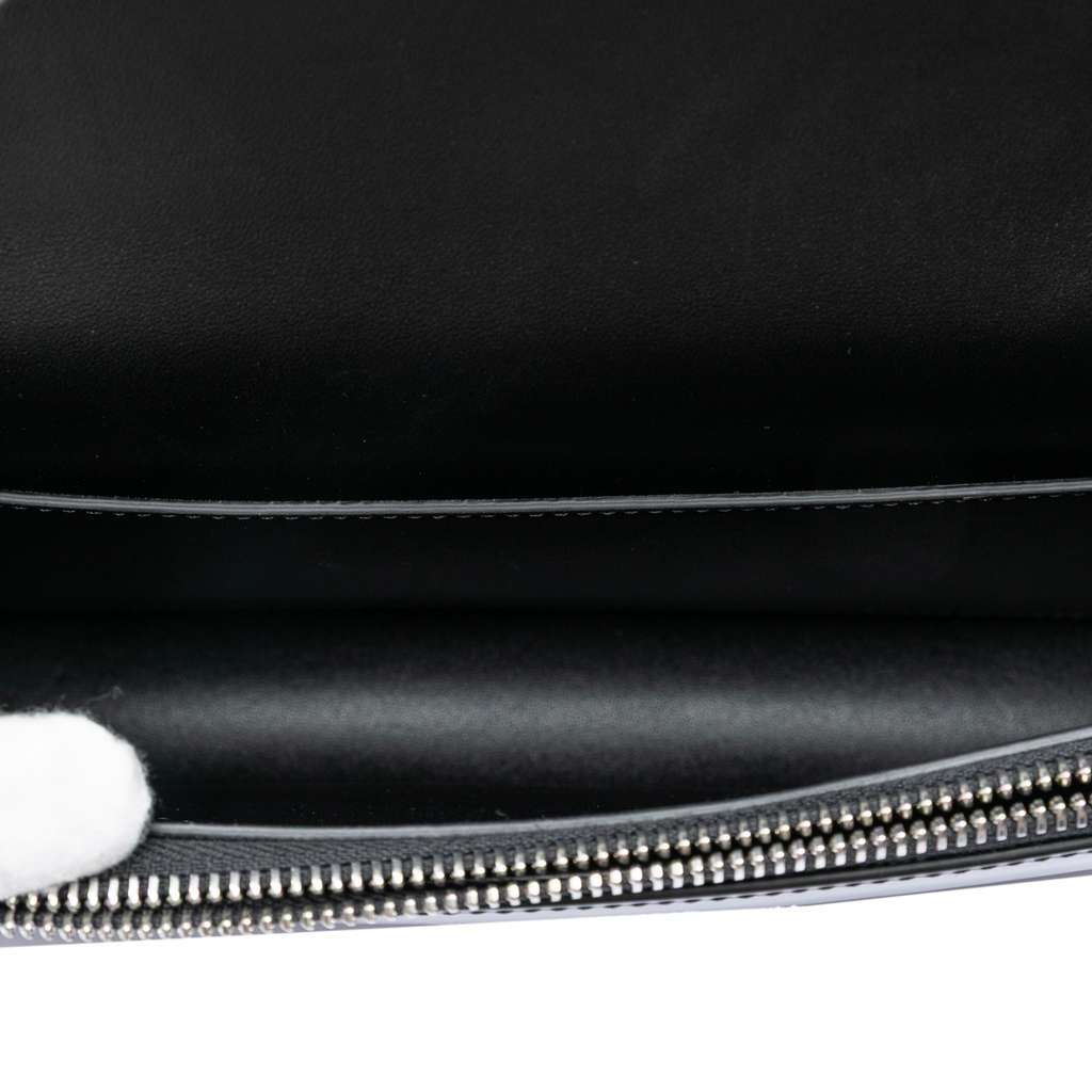 Celine Small Shiny Calfskin Triomphe Cartable Satchel Black Leather Very good - Model View
