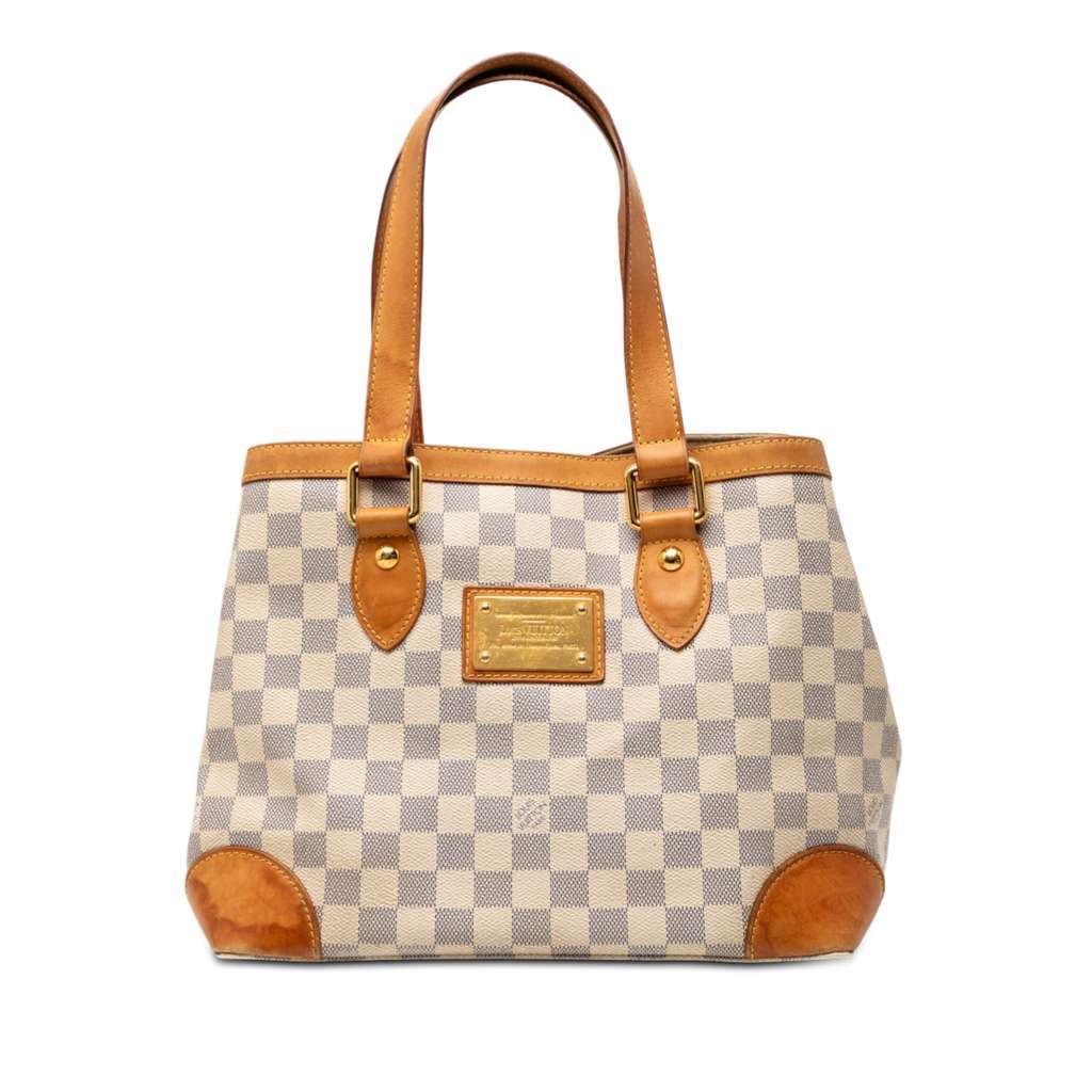 Louis Vuitton Damier Azur Hampstead PM White Very good - Front View
