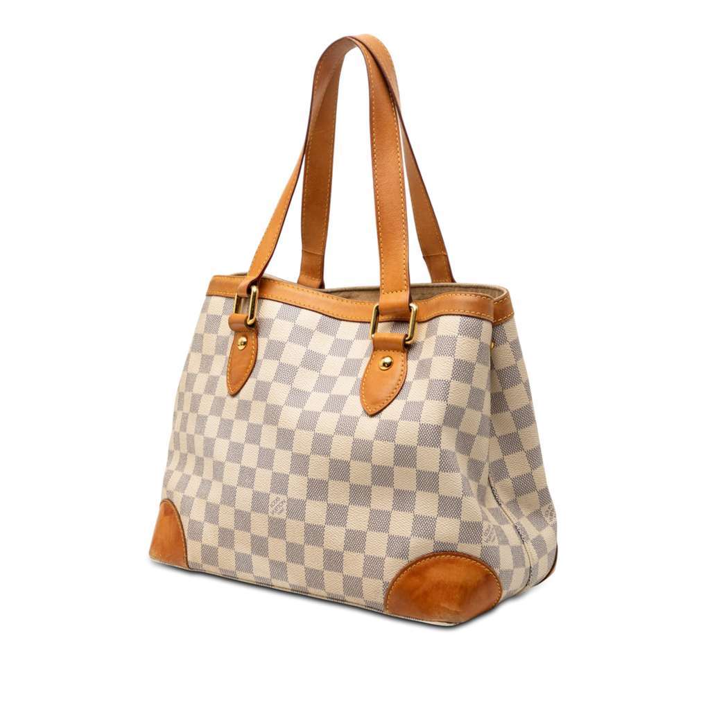 Louis Vuitton Damier Azur Hampstead PM White Very good - Back View