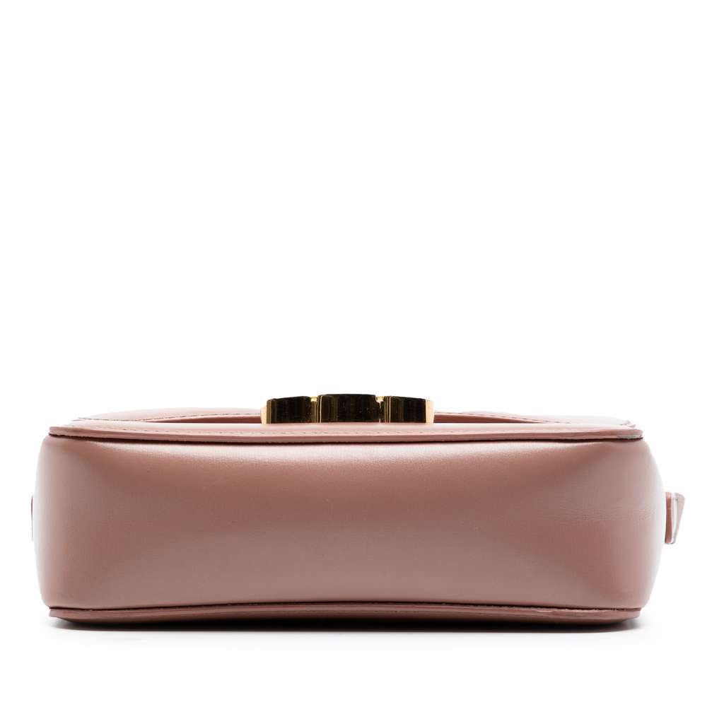 Celine Teen Shiny Calfskin Triomphe Crossbody Pink Leather Very good - Inside View