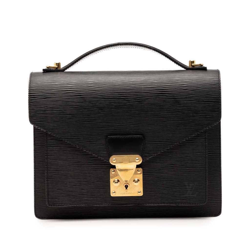 Louis Vuitton Epi Monceau 28 Black Leather Good - Front View