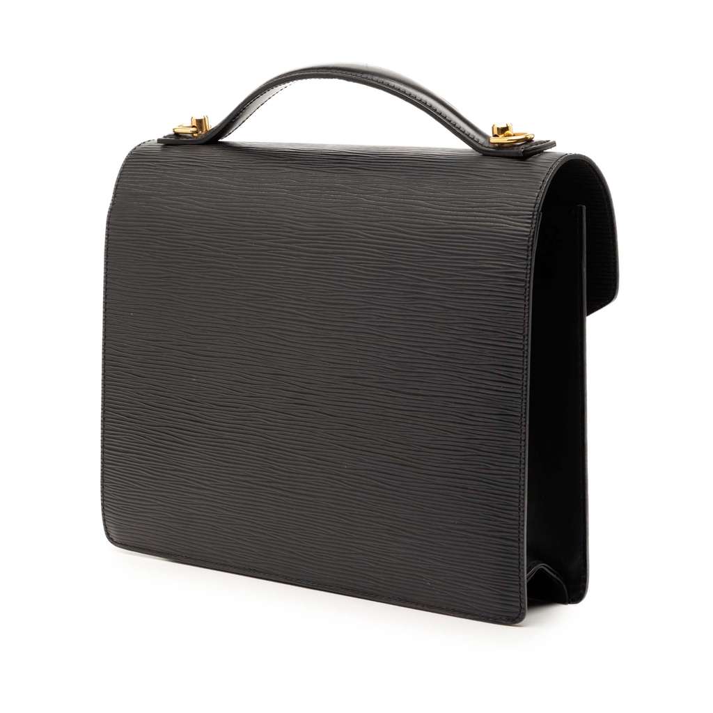 Louis Vuitton Epi Monceau 28 Black Leather Good - Back View