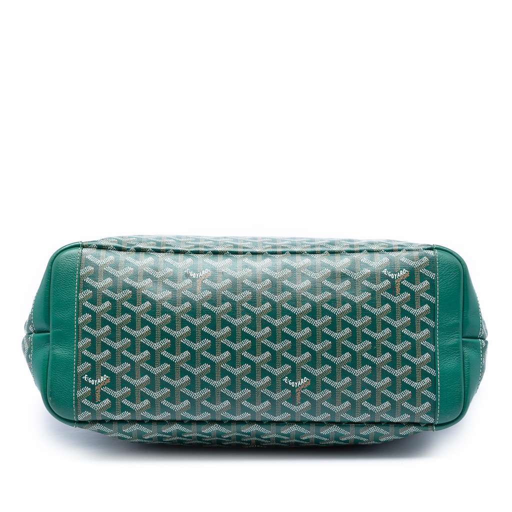 Goyard Goyardine Artois MM Green Canvas Very good condition - Inside View