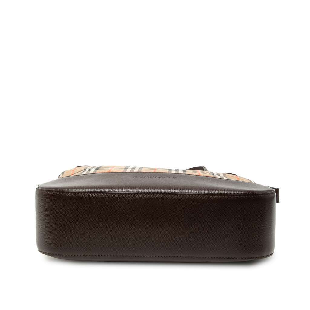 Burberry Haymarket Check Canvas Handbag Beige Canvas Very good - Inside View