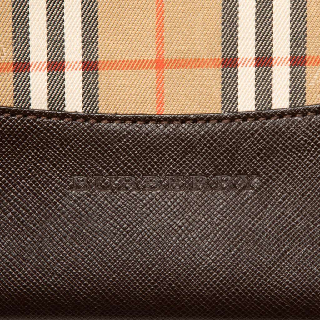 Burberry Haymarket Check Canvas Handbag Beige Canvas Very good - Box View