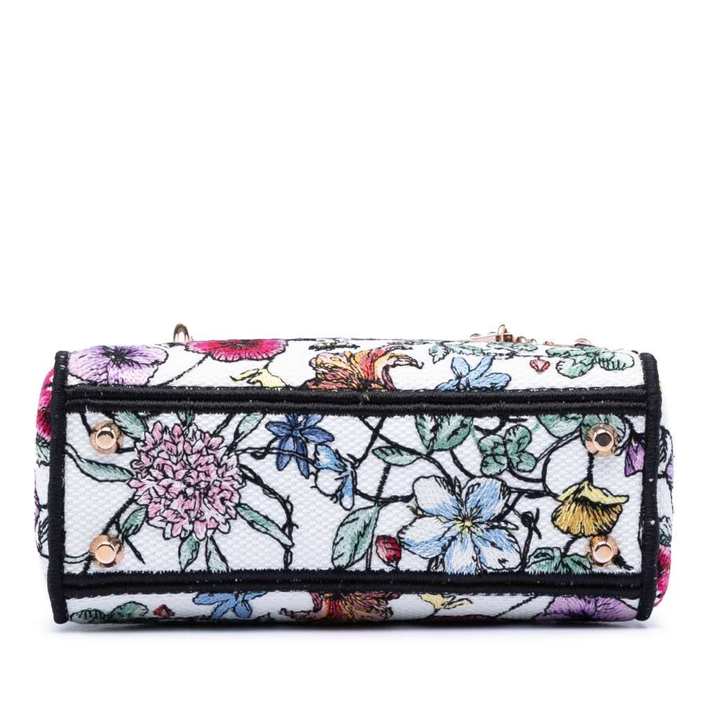 Dior Mini Embroidered Canvas Florilegio Lady D Lite White Canvas Very good - Inside View