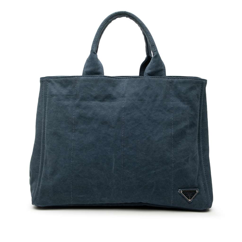 Prada Denim Tote Blue Denim Very good condition - Front View