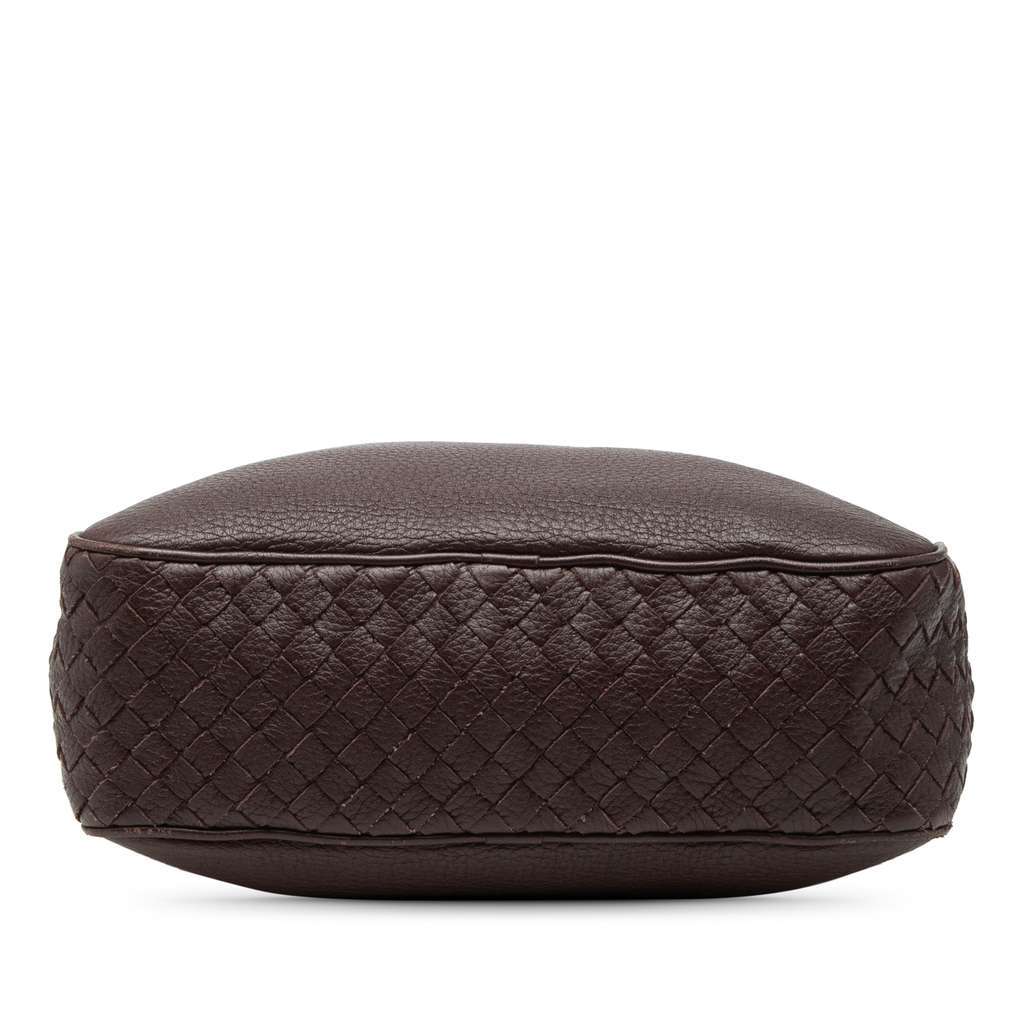 Bottega Veneta Intrecciato Trimmed Nappa Messenger Bag Brown Leather Very good condition - Inside View