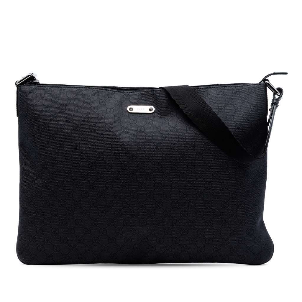 Gucci GG Denim Crossbody Black Denim Very good - Front View