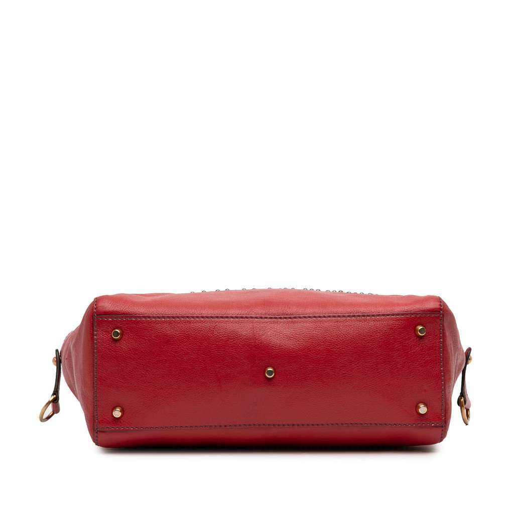 Dior Studded Goatskin Diorangeles Convertible Tote Red Leather Very good - Inside View