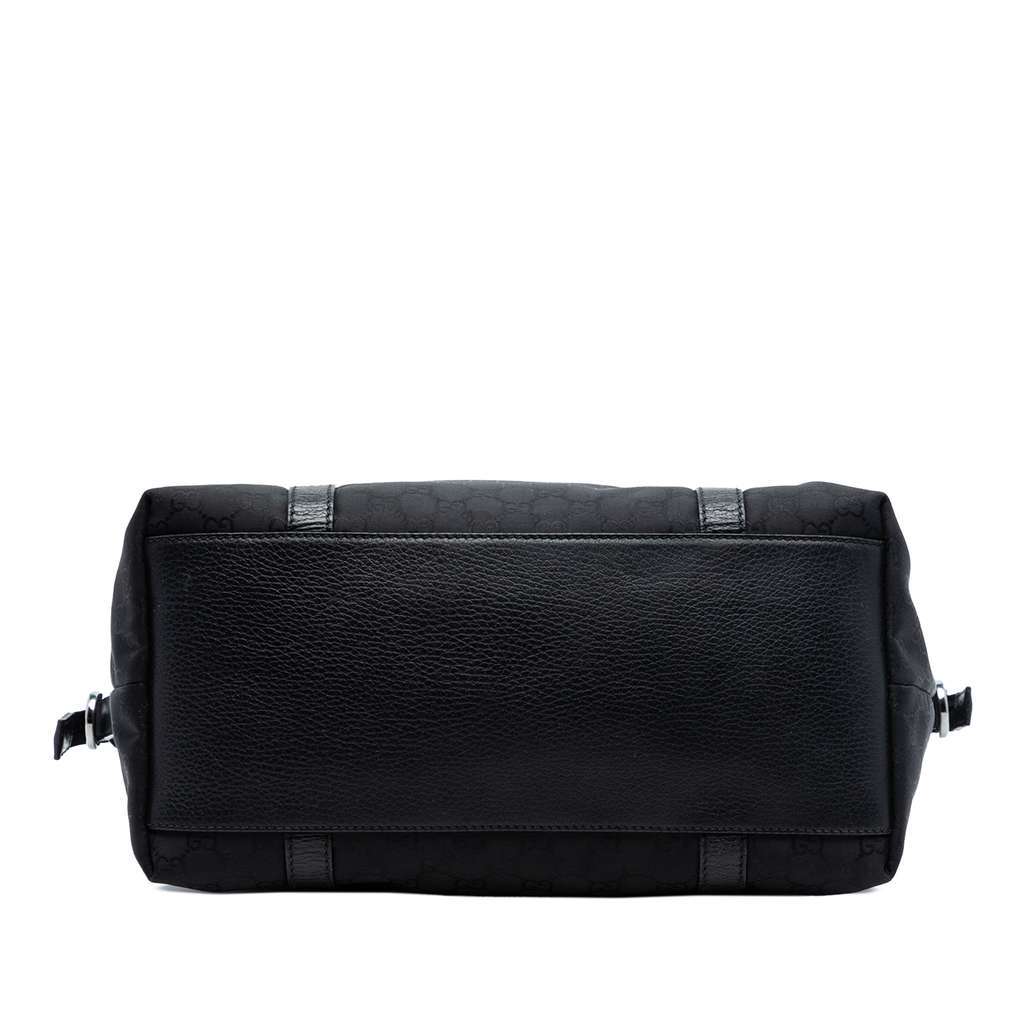 Gucci Large GG Canvas Charm Dome Satchel Black Canvas Very good - Inside View