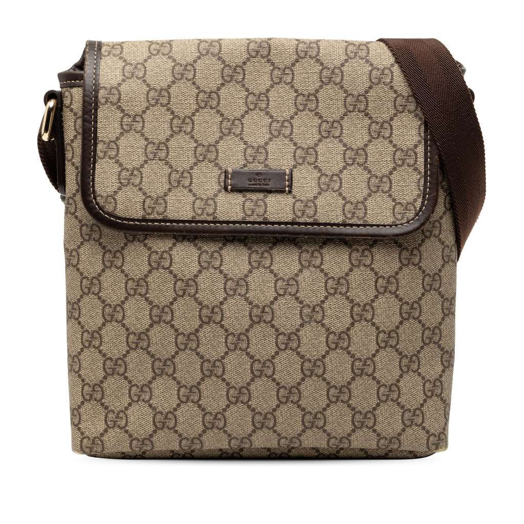 Gucci GG Supreme Crossbody Beige Very good - Front View