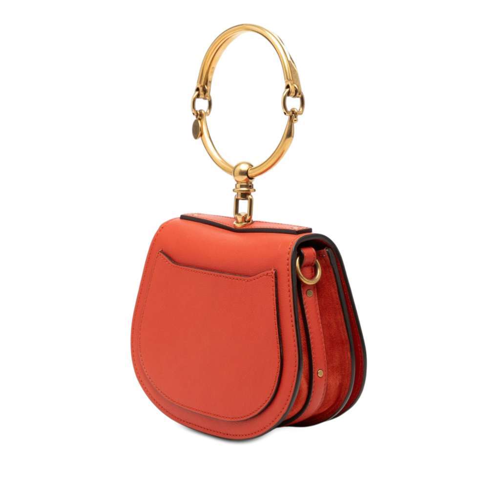 Chloé Small Leather Nile Bracelet Satchel Orange Leather Very good condition - Back View