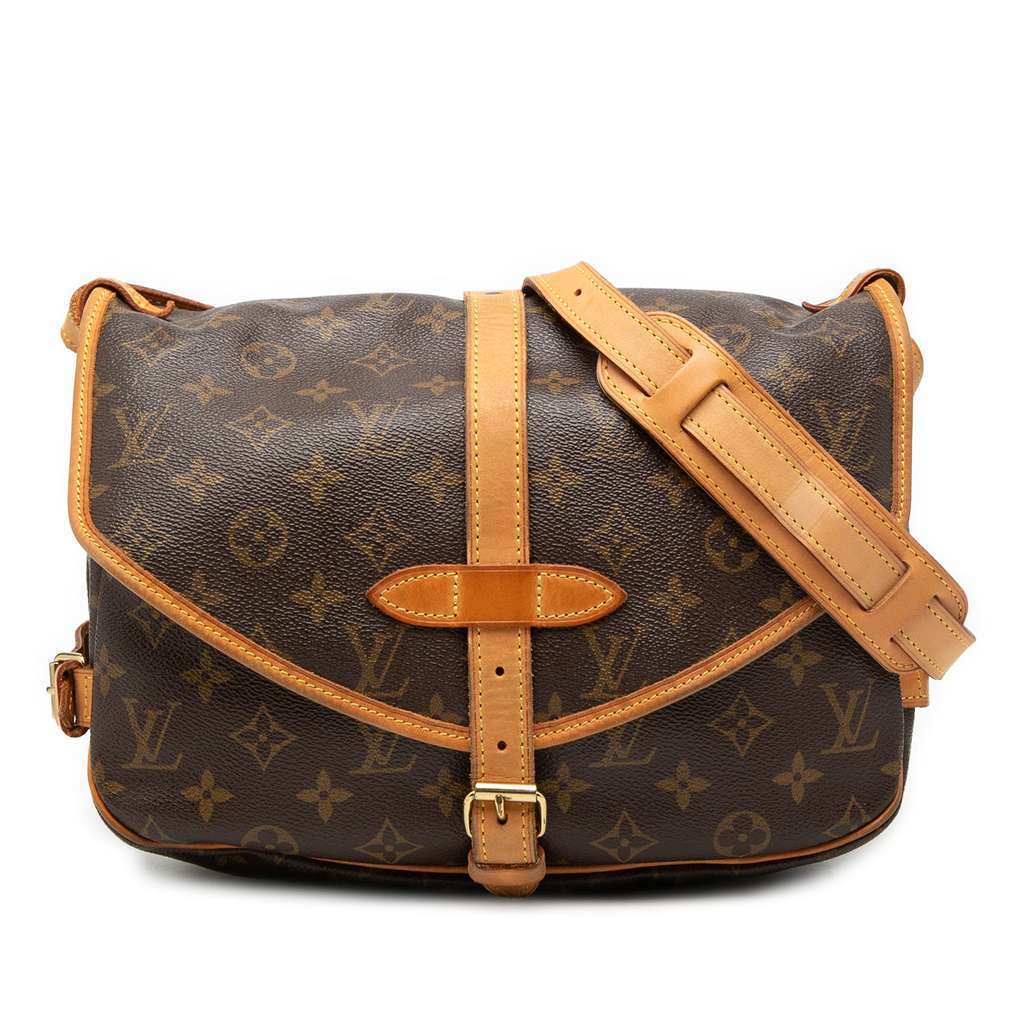 Louis Vuitton Monogram Saumur 30 Brown Very good - Front View