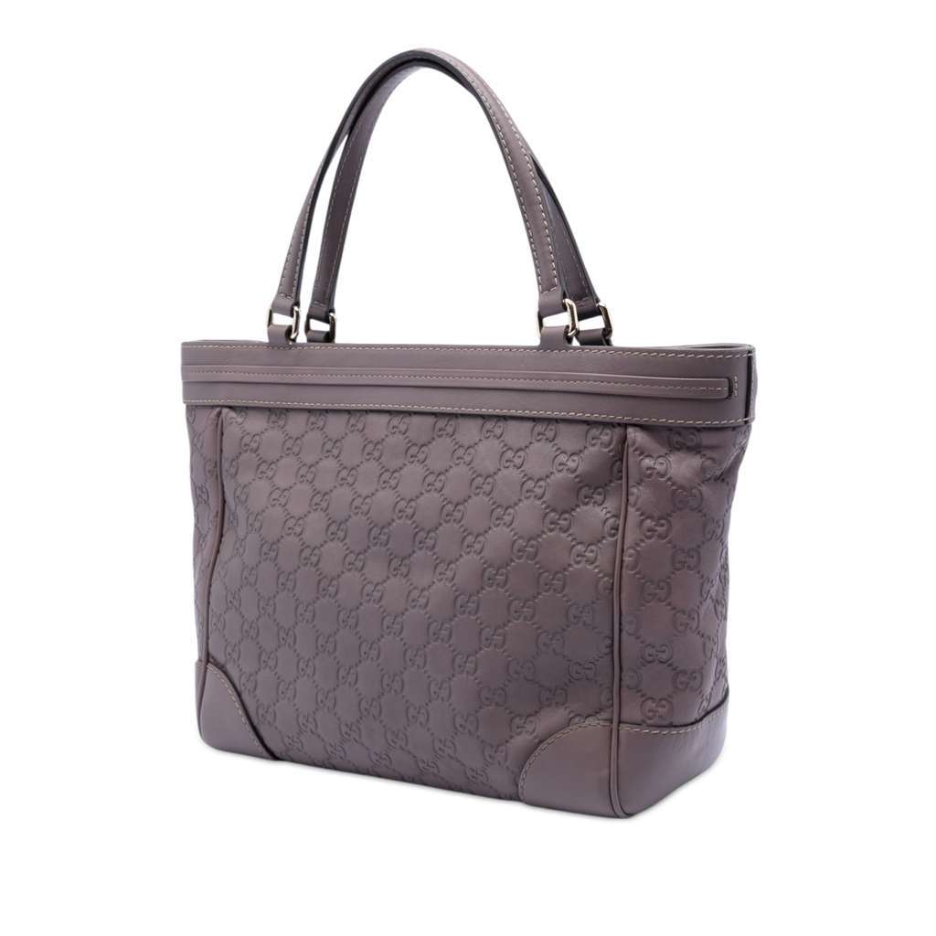 Gucci Guccissima Mayfair Tote Purple Leather Very good condition - Back View
